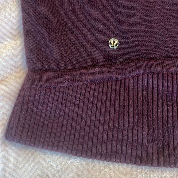 Lululemon Sweet Savasana Pullover Knit Hoodie Sweater sz 4 Heathered Bordeaux - Picture 9 of 11